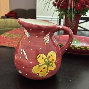 Vintage Christmas Treat by Laurie Gates pitcher